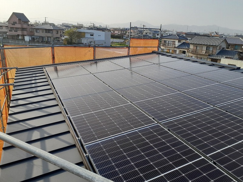 徳島市Ｙ様邸で太陽光パネル工事を行いました。 画像