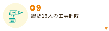 総勢13人の工事部隊