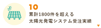 累計1800件を超える太陽光発電システム受注実績