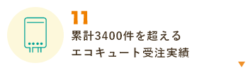 累計3400件を超えるエコキュート受注実績