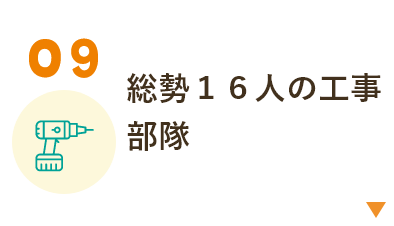 総勢13人の工事部隊